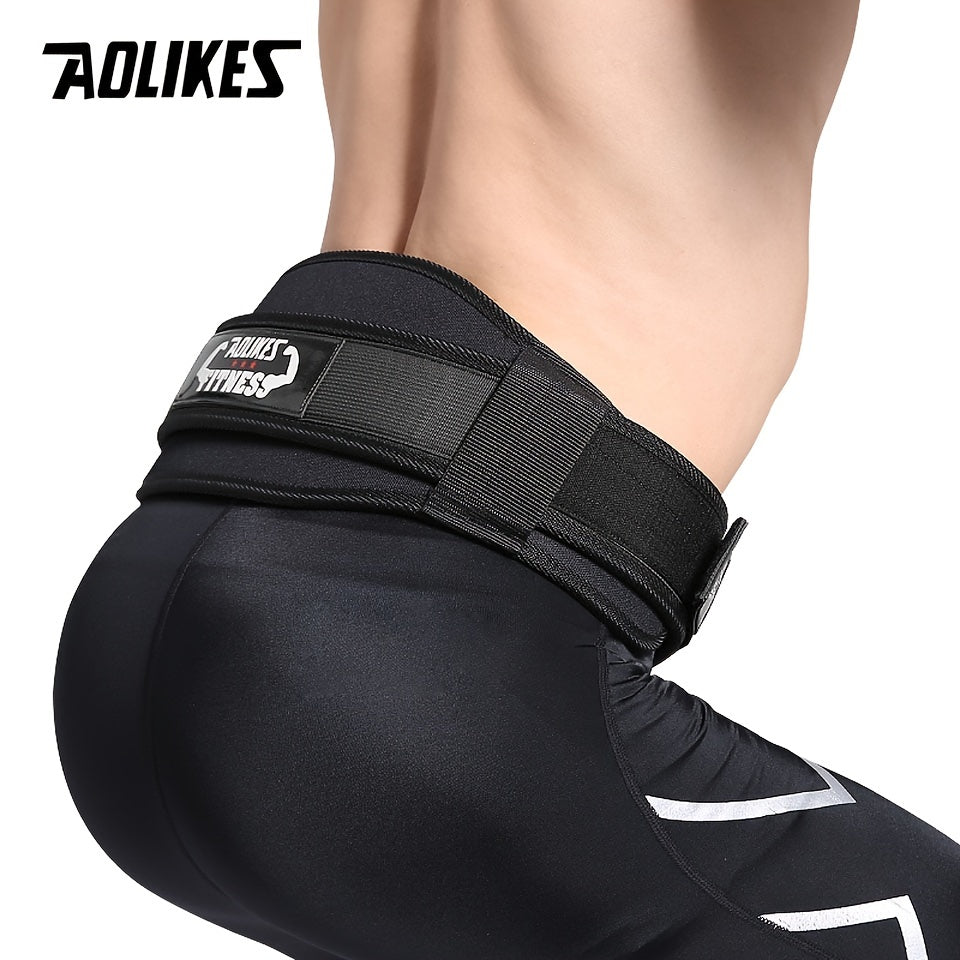 [Heavy Duty Weightlifting Belt] Aolikes Heavy Duty Adjustable Weightlifting Belt for Men & Women - Pull-On Closure, Breathable Mesh, Ergonomic Design for Squats, Deadlifts, Gym Training - Black/Red/Yellow, Core Support, Sleek