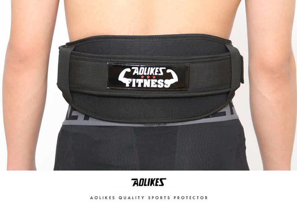 [Heavy Duty Weightlifting Belt] Aolikes Heavy Duty Adjustable Weightlifting Belt for Men & Women - Pull-On Closure, Breathable Mesh, Ergonomic Design for Squats, Deadlifts, Gym Training - Black/Red/Yellow, Core Support, Sleek