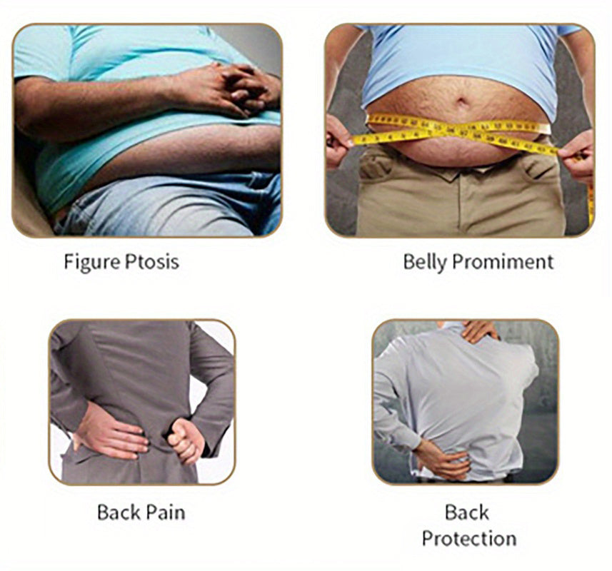 TKPARK Men's Adjustable Compression Tank Top & Waist Trainer - High-Elasticity Workout Shirt with Back Support, Sleeveless Gym Shaper Vest, Zipper Closure & Belt for Fitness Training, Fitness Compression Wear | Sleeveless Tan