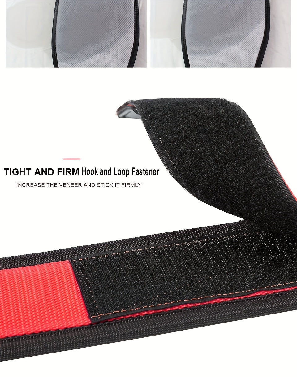 [Heavy Duty Weightlifting Belt] Aolikes Heavy Duty Adjustable Weightlifting Belt for Men & Women - Pull-On Closure, Breathable Mesh, Ergonomic Design for Squats, Deadlifts, Gym Training - Black/Red/Yellow, Core Support, Sleek