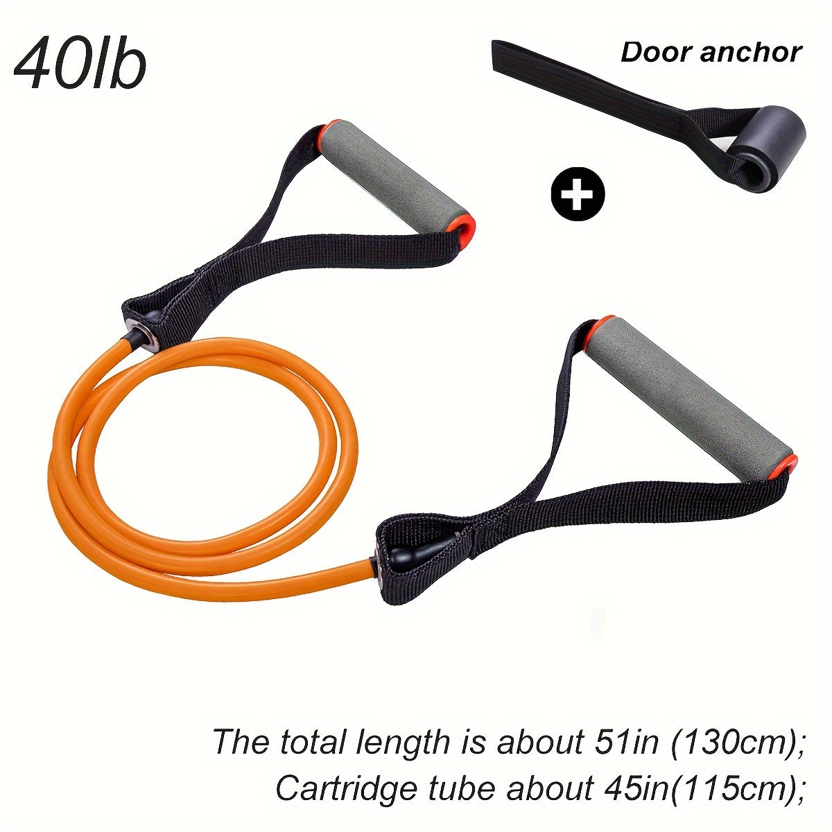 High Quality Latex Resistance Band With Big Handles And Door Anchor, Exercise Bands, Workout Bands, Suitable For Fitness Strength Training, Yoga, Pilates, Home Gym