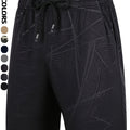 Men'S Camo Pattern Quick-Dry Athletic Shorts - Breathable, Elastic Waistband with Drawstring, Zippered Pockets for Running, Gym, Cycling & Hiking, Hiking Apparel | Camouflage Shorts | Zippered Pockets