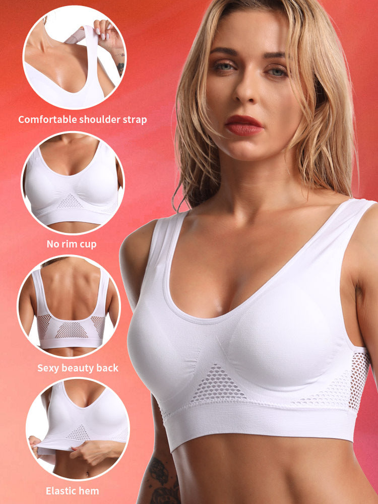 Women's Wireless Seamless Push-Up Bra, Full-Coverage Comfort Bralette with Removable Pads, No Underwire & Low-Maintenance, Soft Brassiere (No Boning) for Gym & Travel, Easy Hand Washable