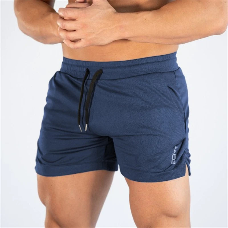 Hommes Fitness musculation Shorts homme été gymnases entraînement mâle respirant maille séchage rapide plage pantalons courts survêtement vêtements de sport