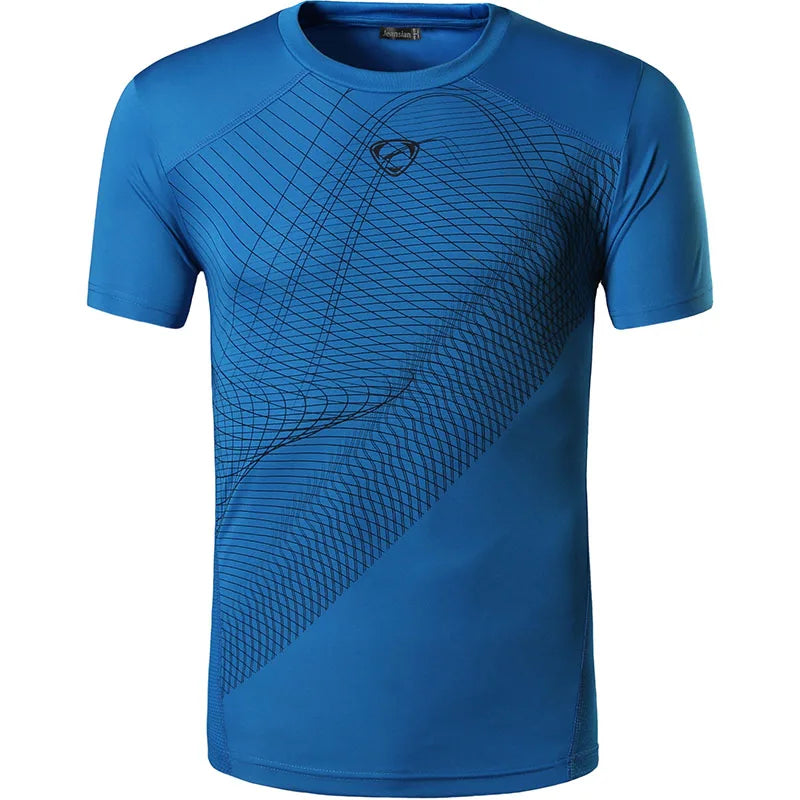 Rec sian-T-shirt de sport à manches courtes pour homme, t-shirt sec, course à pied, fitness, entraînement, golf, tennis, bowling LSL299