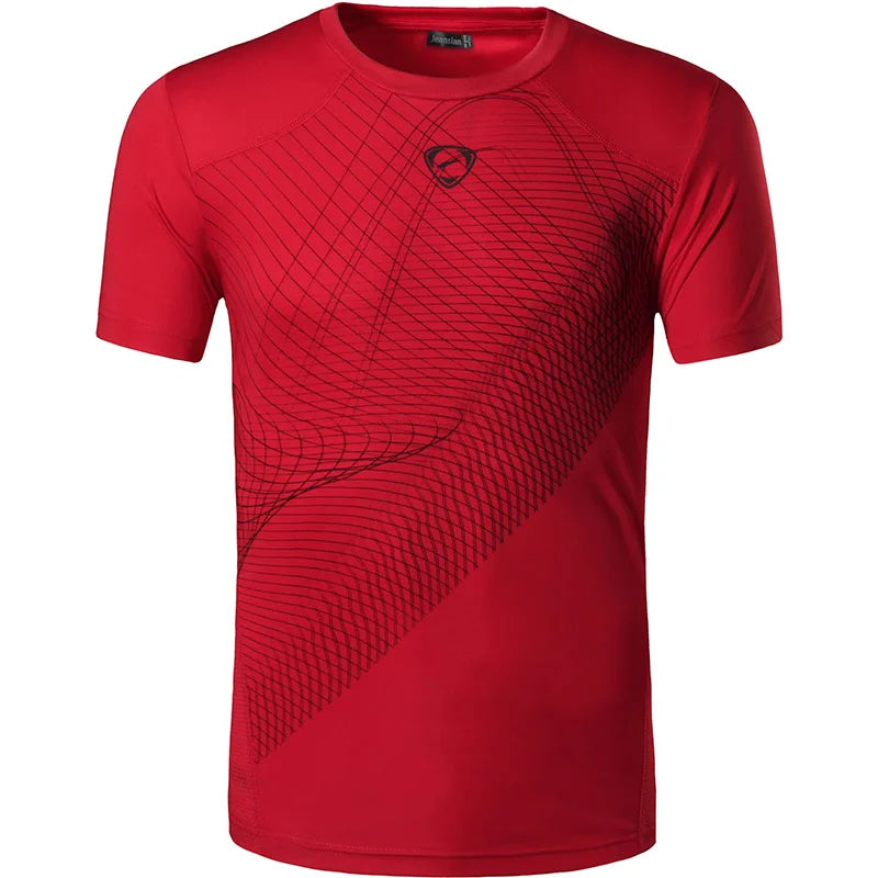 Rec sian-T-shirt de sport à manches courtes pour homme, t-shirt sec, course à pied, fitness, entraînement, golf, tennis, bowling LSL299