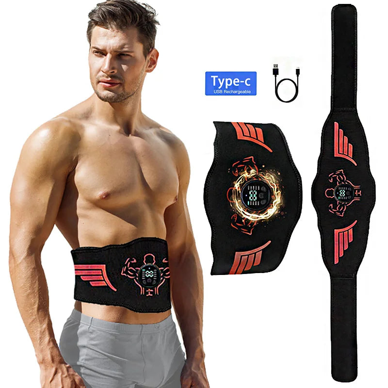 Toner musculaire intelligent EMS, stimulateur musculaire, ceinture de tonification abdominale, Recharge USB, masseur corporel, équipement de perte de poids, livraison directe
