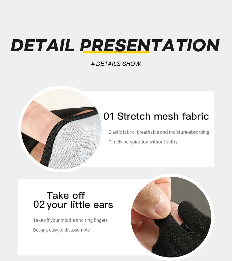 1 paire de gants d'entraînement pour hommes et femmes, gymnastique, levage, Fitness, exercices d'escalade, ceinture de poignet, absorbe les chocs, coussin en mousse, paume Crossfit