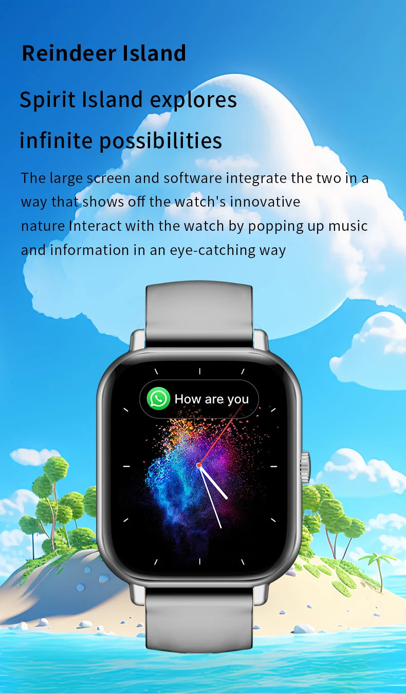 G.L Wear 2025 nouvelle montre intelligente 1.83 "écran HD plusieurs Modes de sport Bluetooth appel sport santé Smartwatch hommes femmes