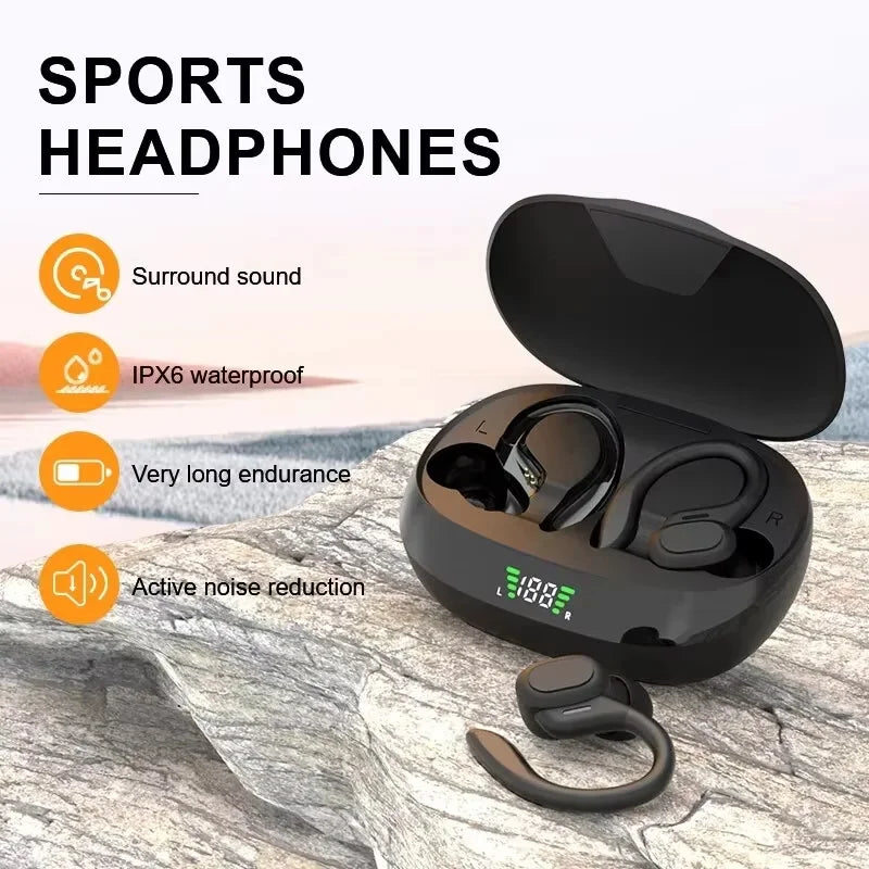 Original TWS Wireless Earphones, Ear Hook, Waterproof, Stereo, With Mic