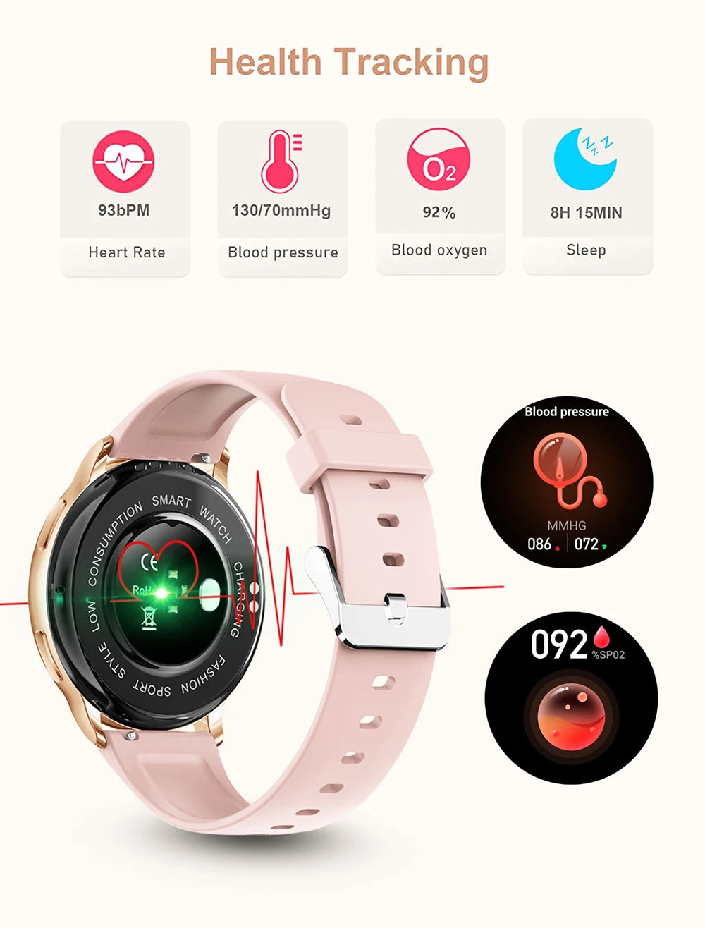MEVADEN Y22 Smartwatch | Bluetooth Call, Fitness & Heart Tracker