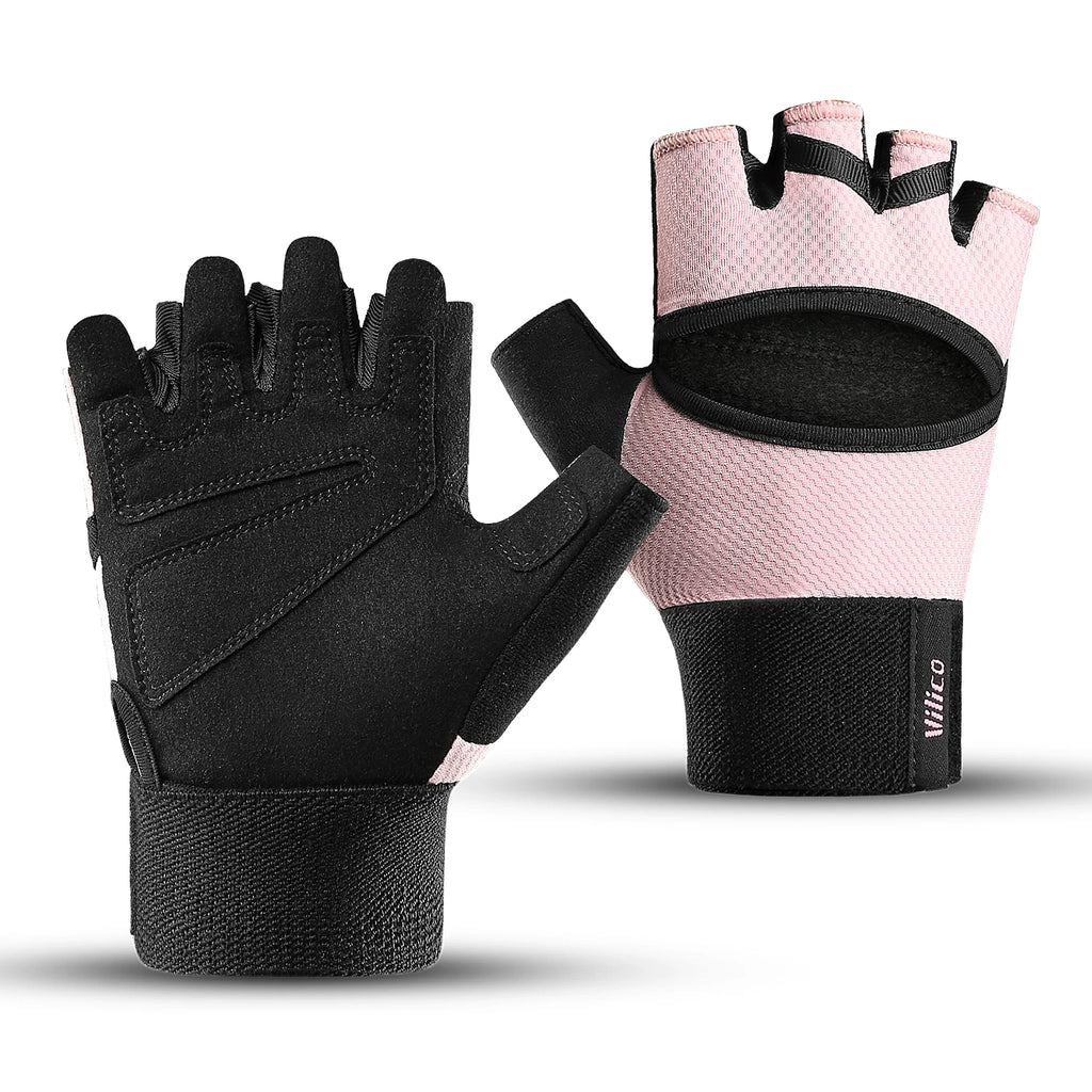 1 paire de gants d'entraînement pour hommes et femmes, gymnastique, levage, Fitness, exercices d'escalade, ceinture de poignet, absorbe les chocs, coussin en mousse, paume Crossfit