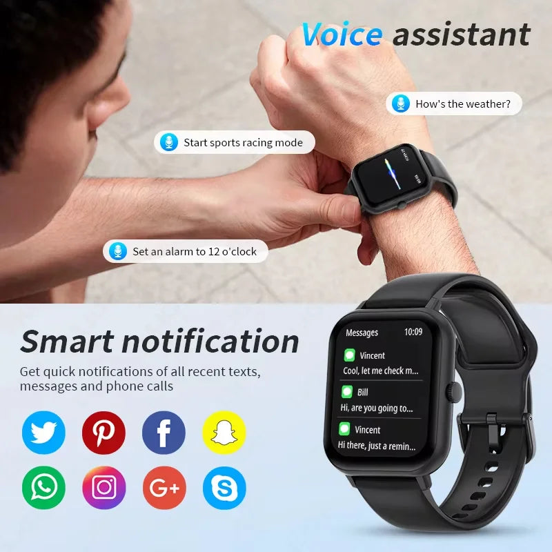 G.L Wear 2025 nouvelle montre intelligente 1.83 "écran HD plusieurs Modes de sport Bluetooth appel sport santé Smartwatch hommes femmes