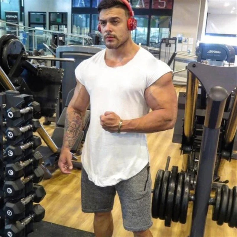 Silod-Débardeur moulant pour homme, nouvelle marque de vêtements de fitness, chemise de gymnastique, médicaments d'été