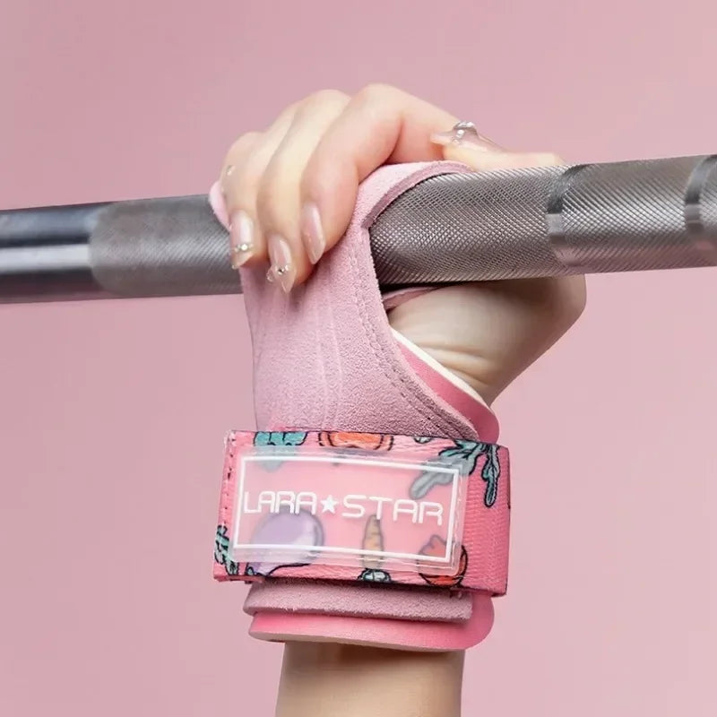 Gants de fitness pour haltérophilie pour femmes, motif lapin, protecteur de l'hypothèse, deadlifts, musculation, banc côtelé, sangles de poignet de presse