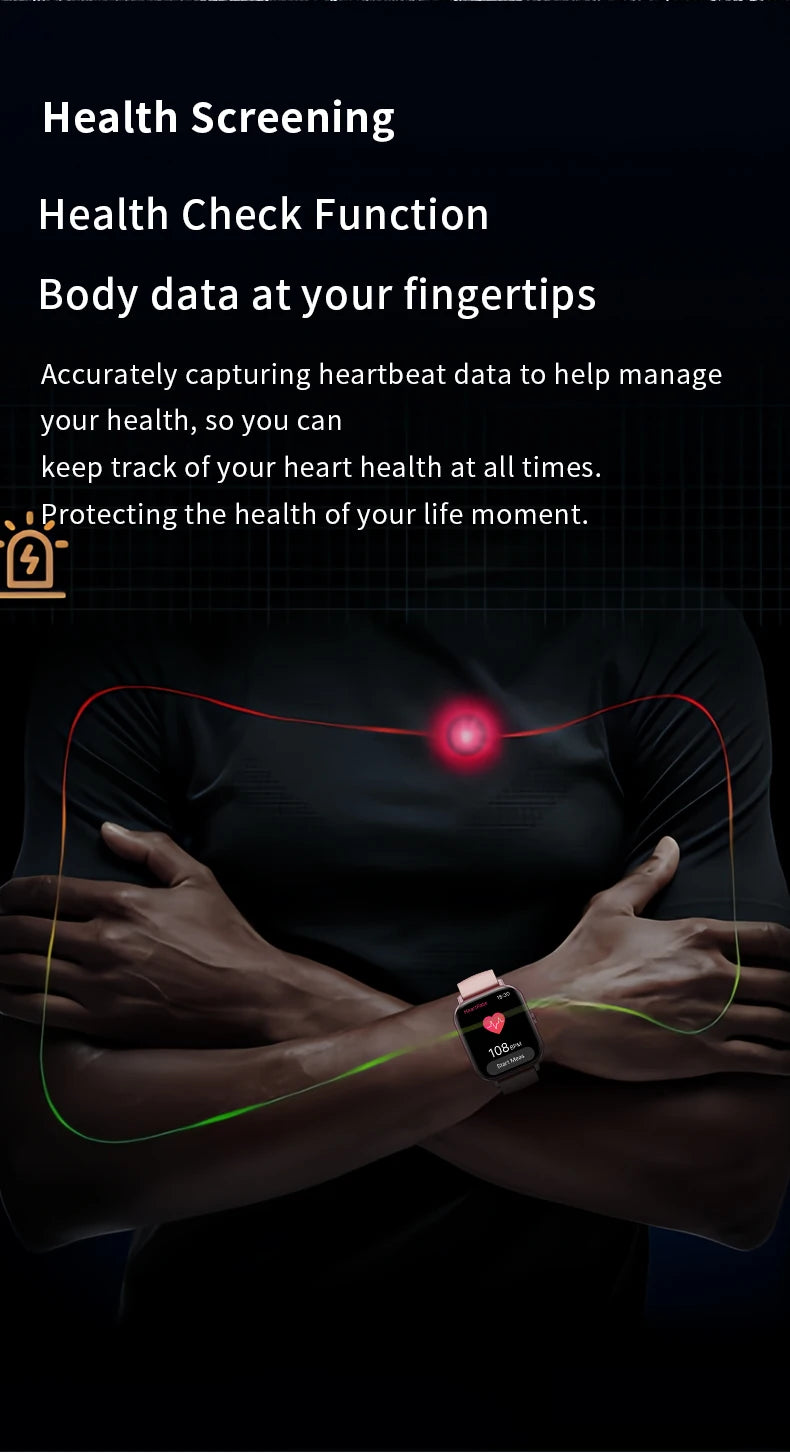 G.L Wear 2025 nouvelle montre intelligente 1.83 "écran HD plusieurs Modes de sport Bluetooth appel sport santé Smartwatch hommes femmes