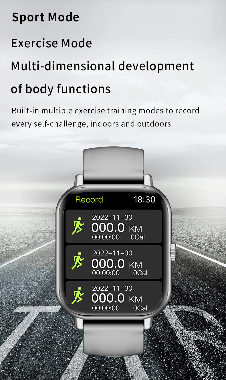 G.L Wear 2025 nouvelle montre intelligente 1.83 "écran HD plusieurs Modes de sport Bluetooth appel sport santé Smartwatch hommes femmes