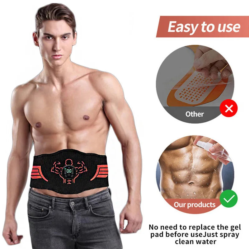 Toner musculaire intelligent EMS, stimulateur musculaire, ceinture de tonification abdominale, Recharge USB, masseur corporel, équipement de perte de poids, livraison directe