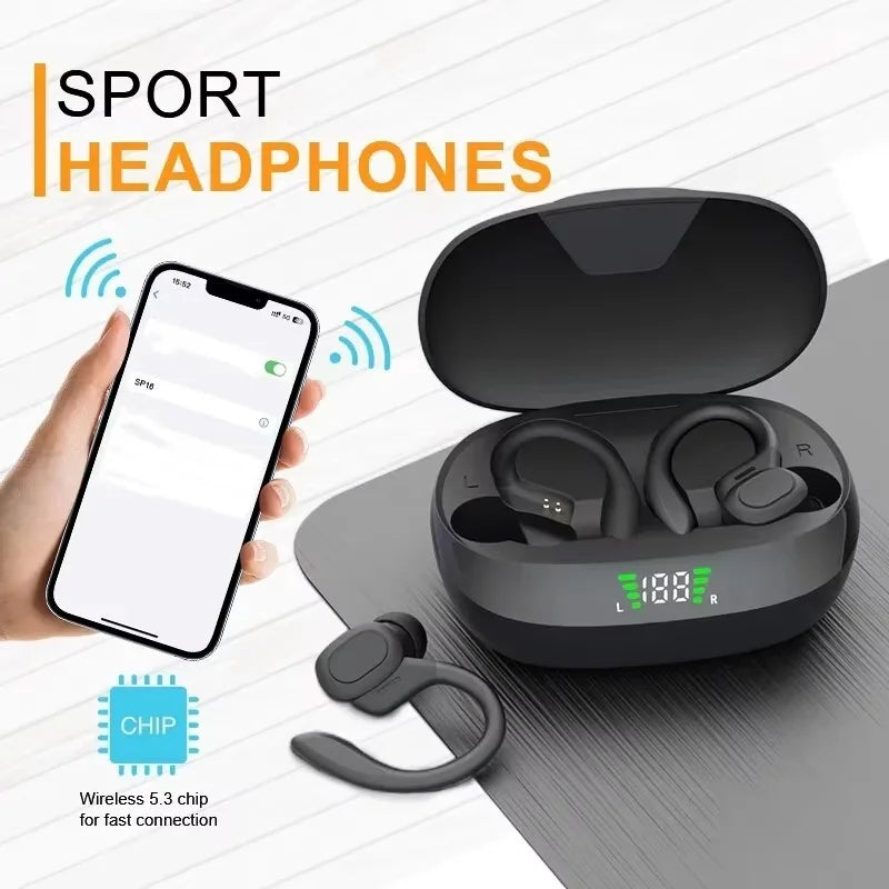 Original TWS Wireless Earphones, Ear Hook, Waterproof, Stereo, With Mic