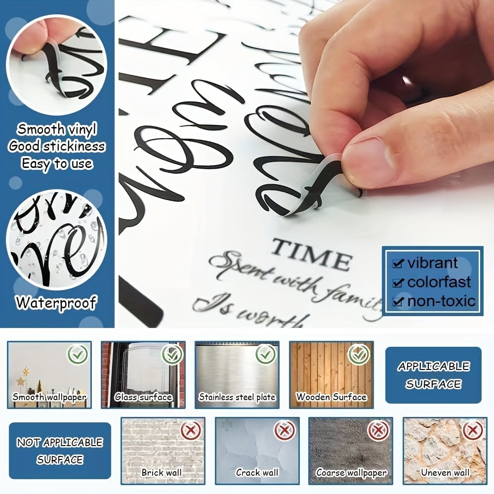 1pc Inspirational Wall Decals, Gym Wall Decor, Office Decals, Vinyl Wall Art Motivational Quotes Sports Positive Stickers 20×12In