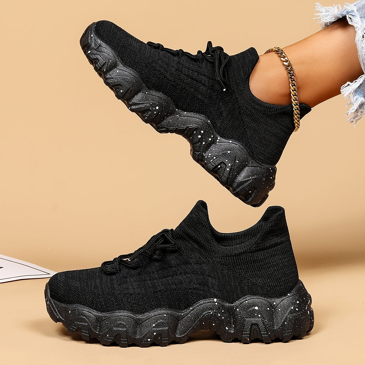 Women'S Slip-On Sneakers - Lightweight Breathable Running Shoes with Non-Slip Rubber Sole, Slip-On Closure - Black Athletic Walking Shoes for Gym, Everyday & Formal Events - Cushioned Insole - All-Day Comfort, Gym Footwear, S