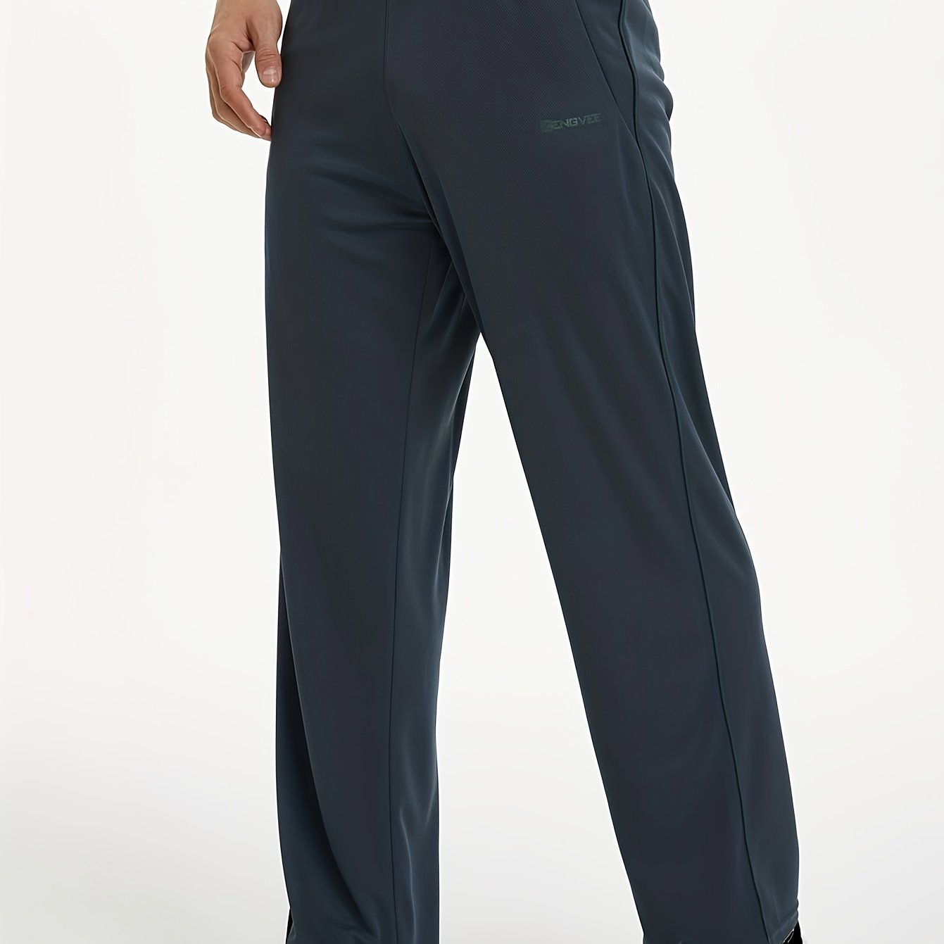 ZENGVEE Men's Trendy Pants With Zipper Pockets, Active Stretch Breathable Trousers For Men's Outdoor Jogging, Workout, Gym, Running, Training Activities