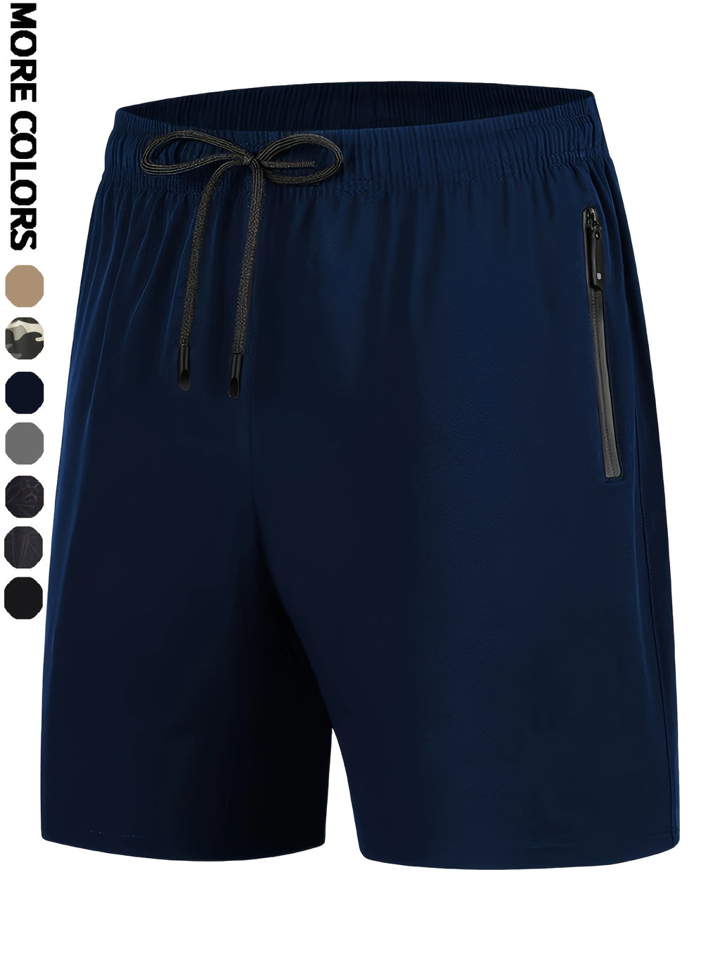 Men'S Camo Pattern Quick-Dry Athletic Shorts - Breathable, Elastic Waistband with Drawstring, Zippered Pockets for Running, Gym, Cycling & Hiking, Hiking Apparel | Camouflage Shorts | Zippered Pockets